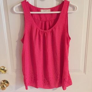 LOFT petite pink tank top blouse